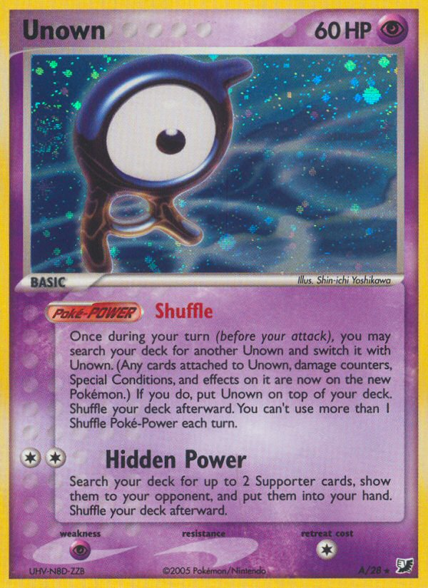 EX Unseen Forces Unown A/28